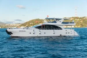 White Istanbul cruising the Bosphorus
